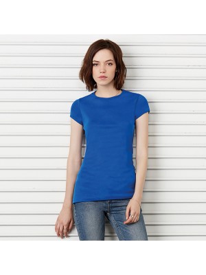 Plain Baby rib short sleeve crew neck t-shirt Bella+Canvas 195 GSM